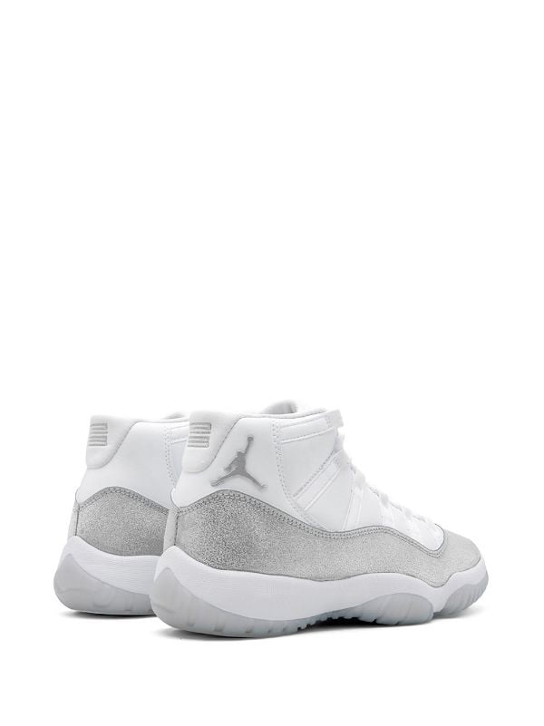 Air Jordan 11 Retro White Metallic Silver Womens Sneakers - Heritage Edition
