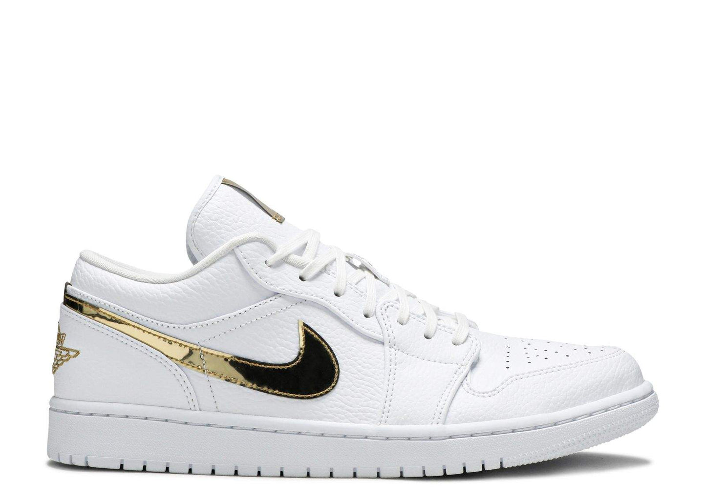 Air Jordan 1 Retro Low ‘White Metallic Gold’ Revered Footwear Sneakers - Arch...
