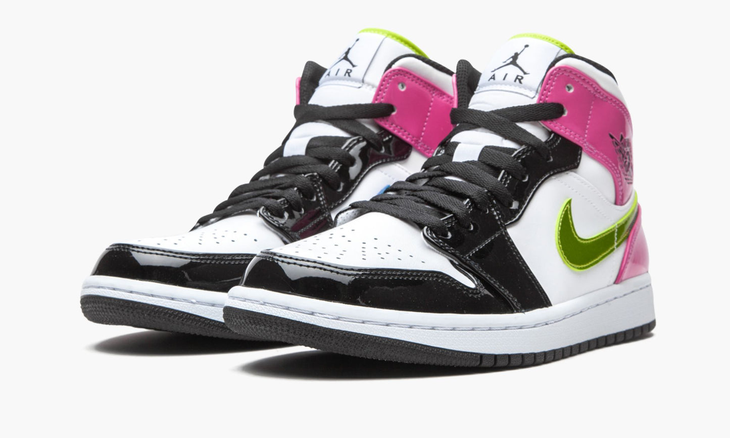 Air Jordan 1 Mid SE “Cyber / Active Fuchsia” Sneakers - OG Colorway
