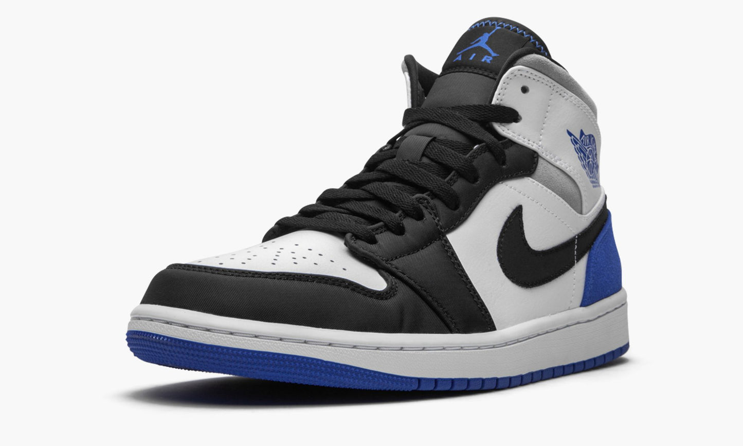 Air Jordan 1 Mid SE Game Royal Black Toe Sneakers - Collaboration Release