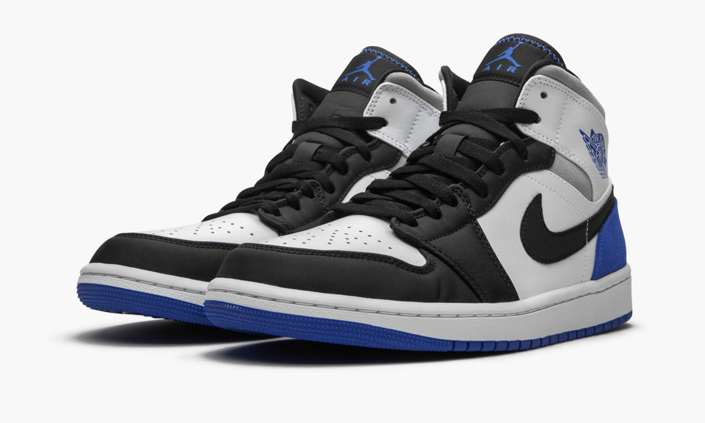 Air Jordan 1 Mid SE Game Royal Black Toe Sneakers - Collaboration Release