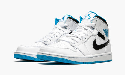 Air Jordan 1 Mid White / Laser Blue Sneakers - Modern Classic