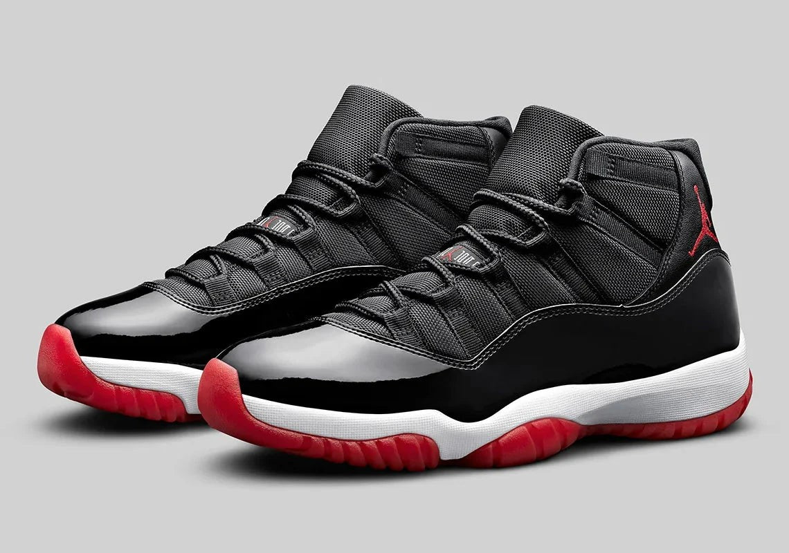 Air Jordan 11 Retro Bred Sneakers - Cushioned Stride | Sneakerhead Pick