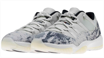 Air Jordan 11 Retro Low Light Bone Snakeskin Sneakers - Limited Edition