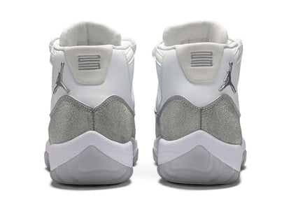 Air Jordan 11 Retro White Metallic Silver Womens Sneakers - Heritage Edition