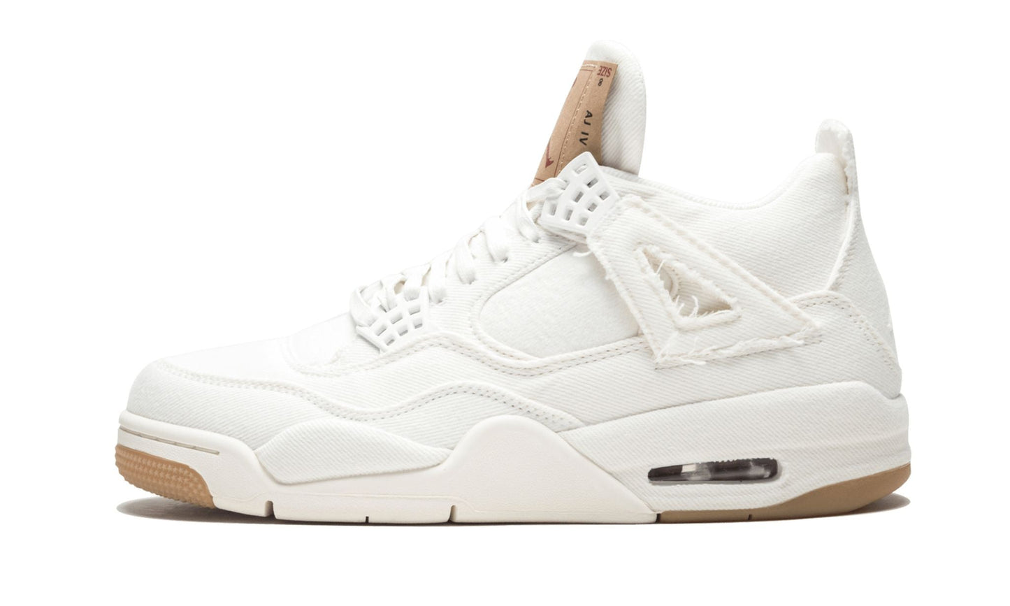 Air Jordan 4 Retro Levis NRG White Denim Sneakers - Archive Edition
