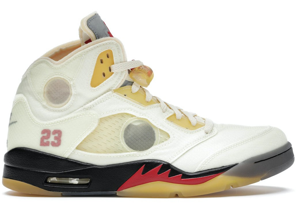 Air Jordan 5 Retro Off-White Sail Sneakers - Retro Classic