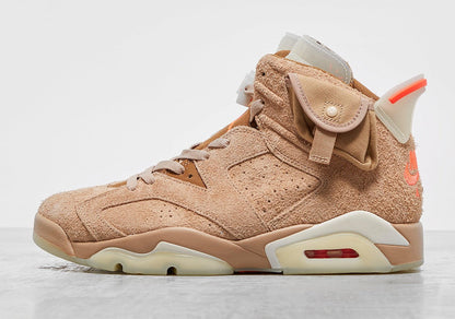 Air Jordan 6 Retro TraviScots British Khaki Sneakers - Streetwear Essential