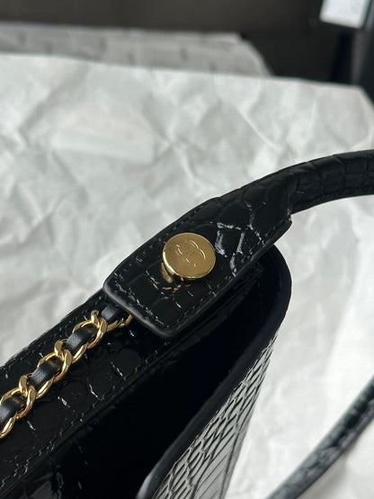 Chanel 2026 Crocodile Embossed Flap Bag 26cm Calfskin