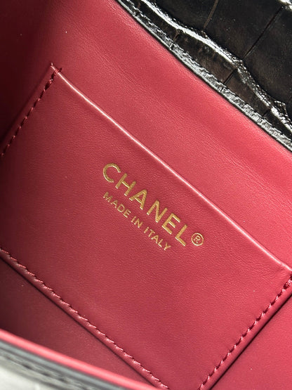 Chanel 2026 Crocodile Embossed Flap Bag 26cm Calfskin