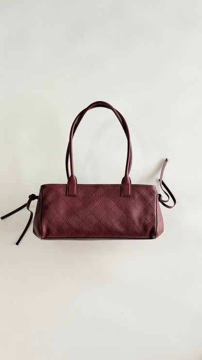 Chanel 2026 Shopping Bag 30.5cm Burgundy Red Grained Calfskin