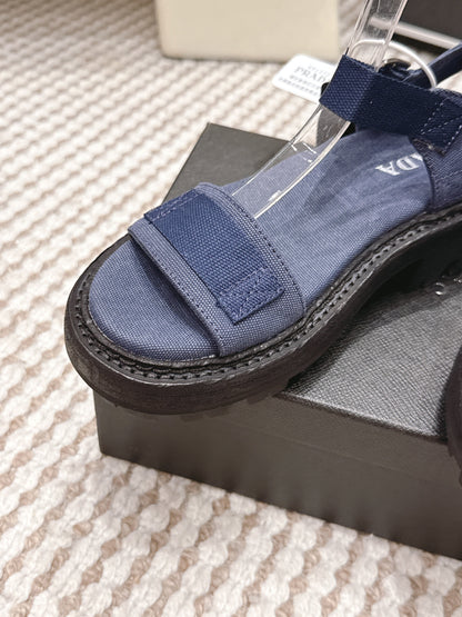 PRA 2026S Roman Sandals Dark Blue Canvas 657519