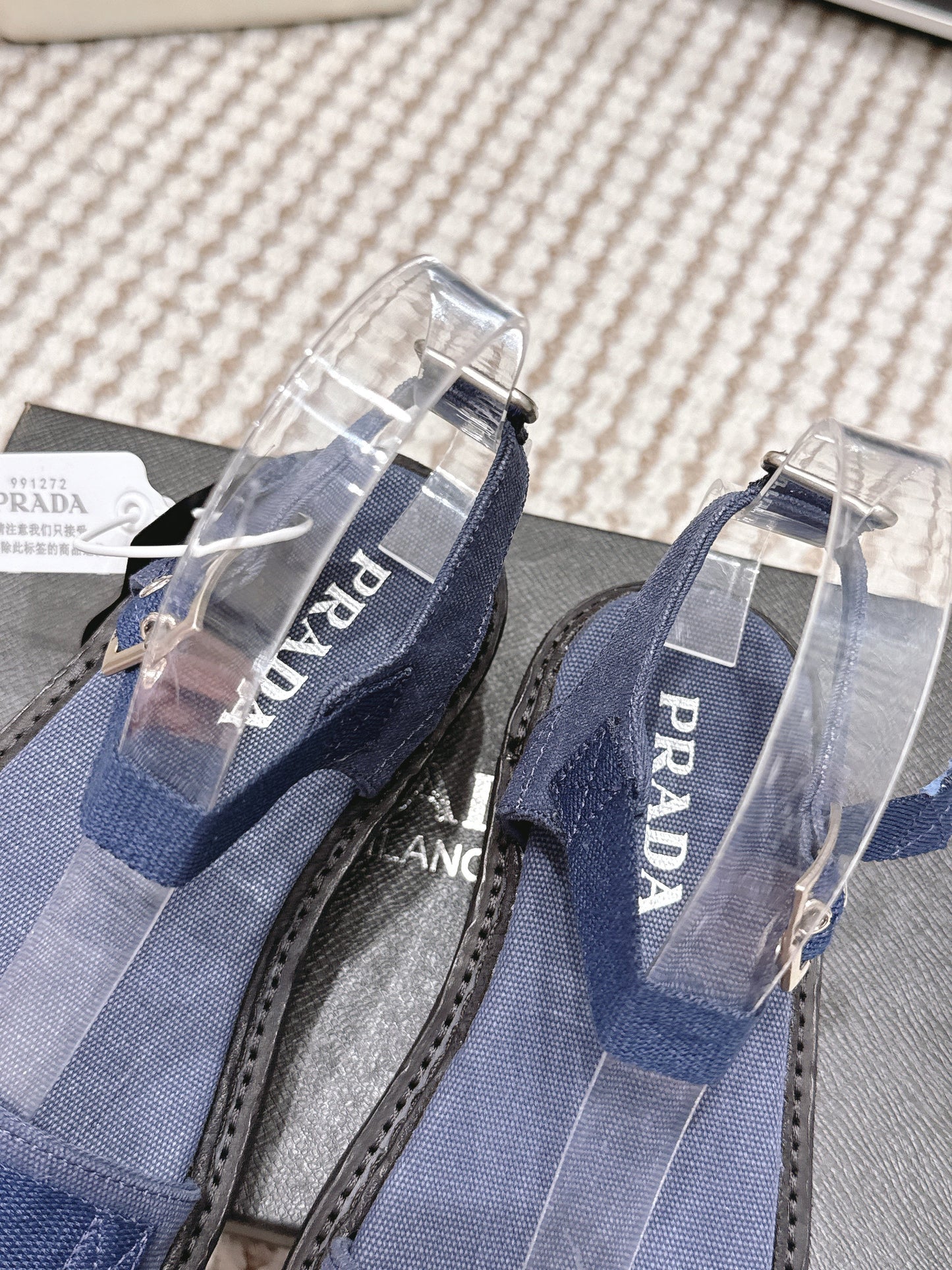 PRA 2026S Roman Sandals Dark Blue Canvas 657519