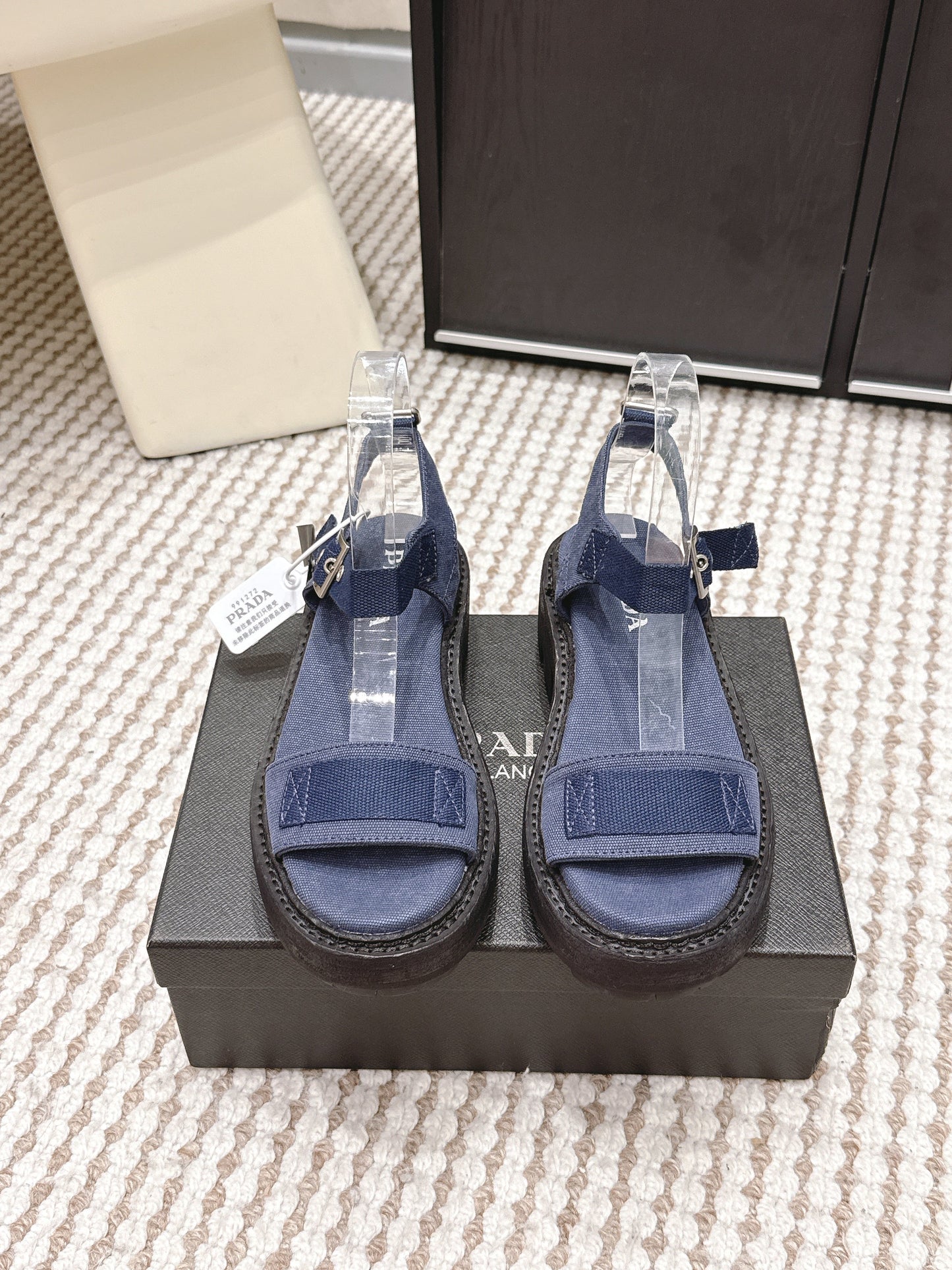 PRA 2026S Roman Sandals Dark Blue Canvas 657519