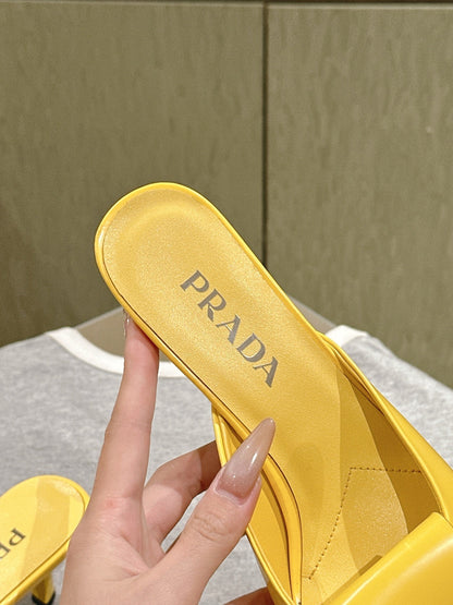 PRA 2026S High Heel Mule 65 Yellow Sheepskin 657673
