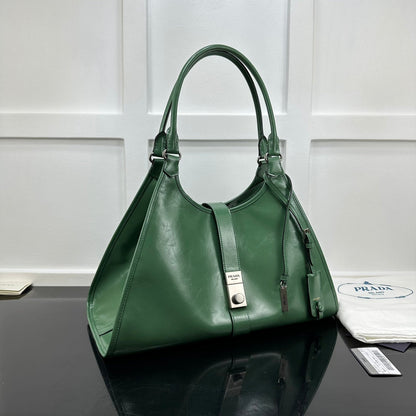Prada 2026 Soft Lux Medium Tote Bag 39cm Patent Calfskin