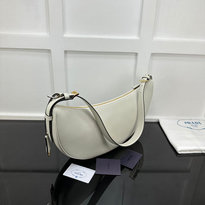 Prada 2026 Large Demi-Lune Shoulder Bag 42cm Calfskin