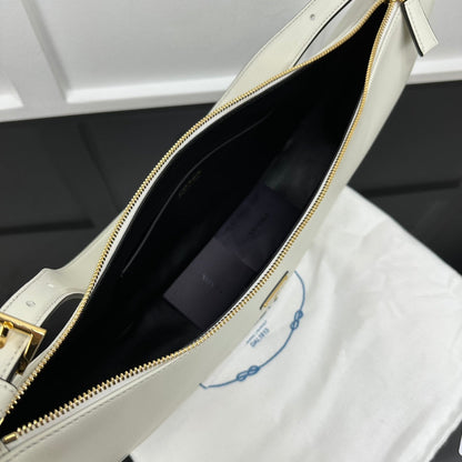 Prada 2026 Large Demi-Lune Shoulder Bag 42cm Calfskin