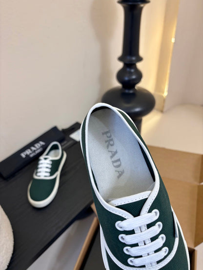 PRA 26S Casual Shoes Dark Green White Canvas 627466