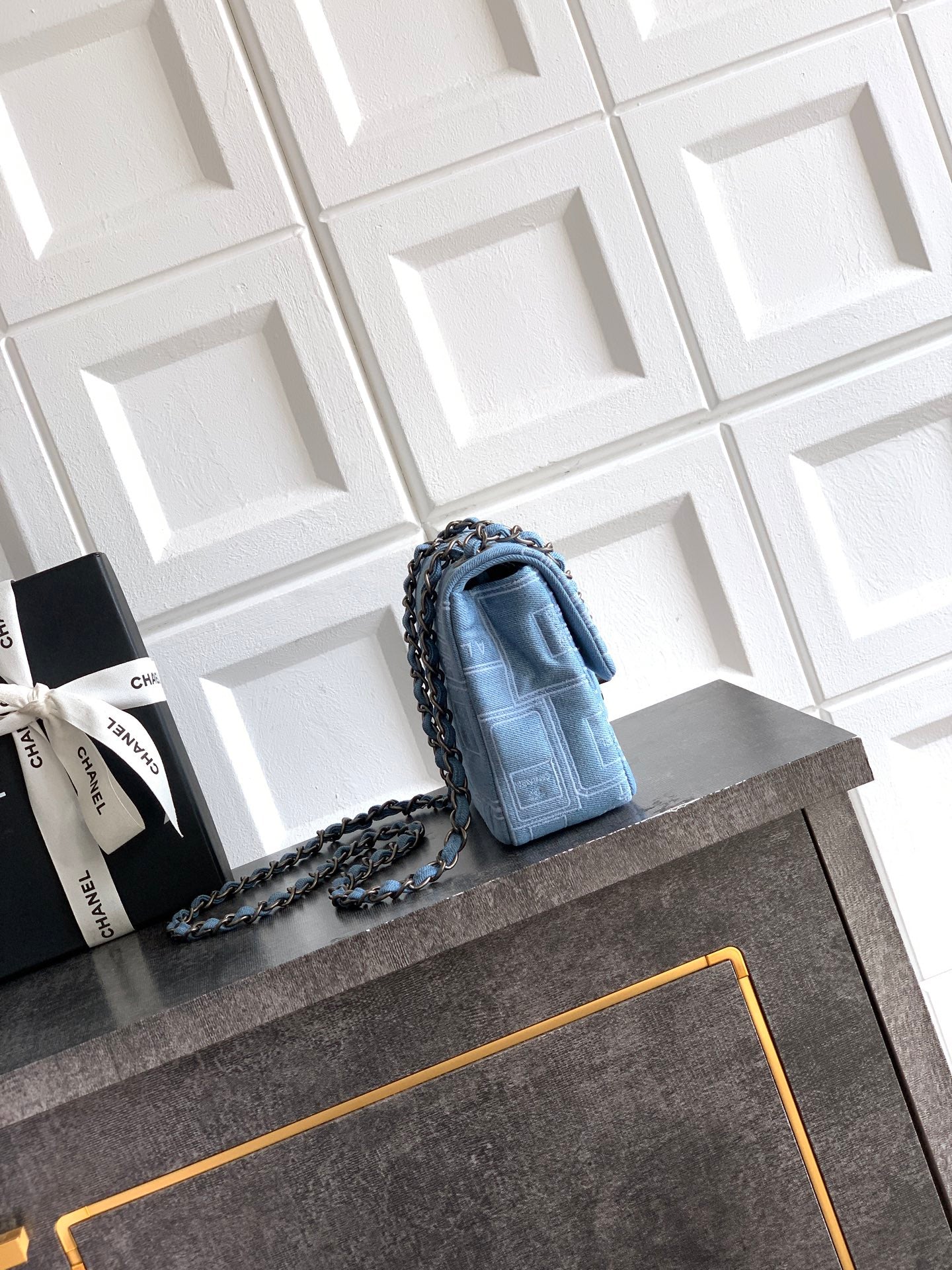 Chanel 2026 Flap Bag 20cm and 25cm Blue Denim Leather