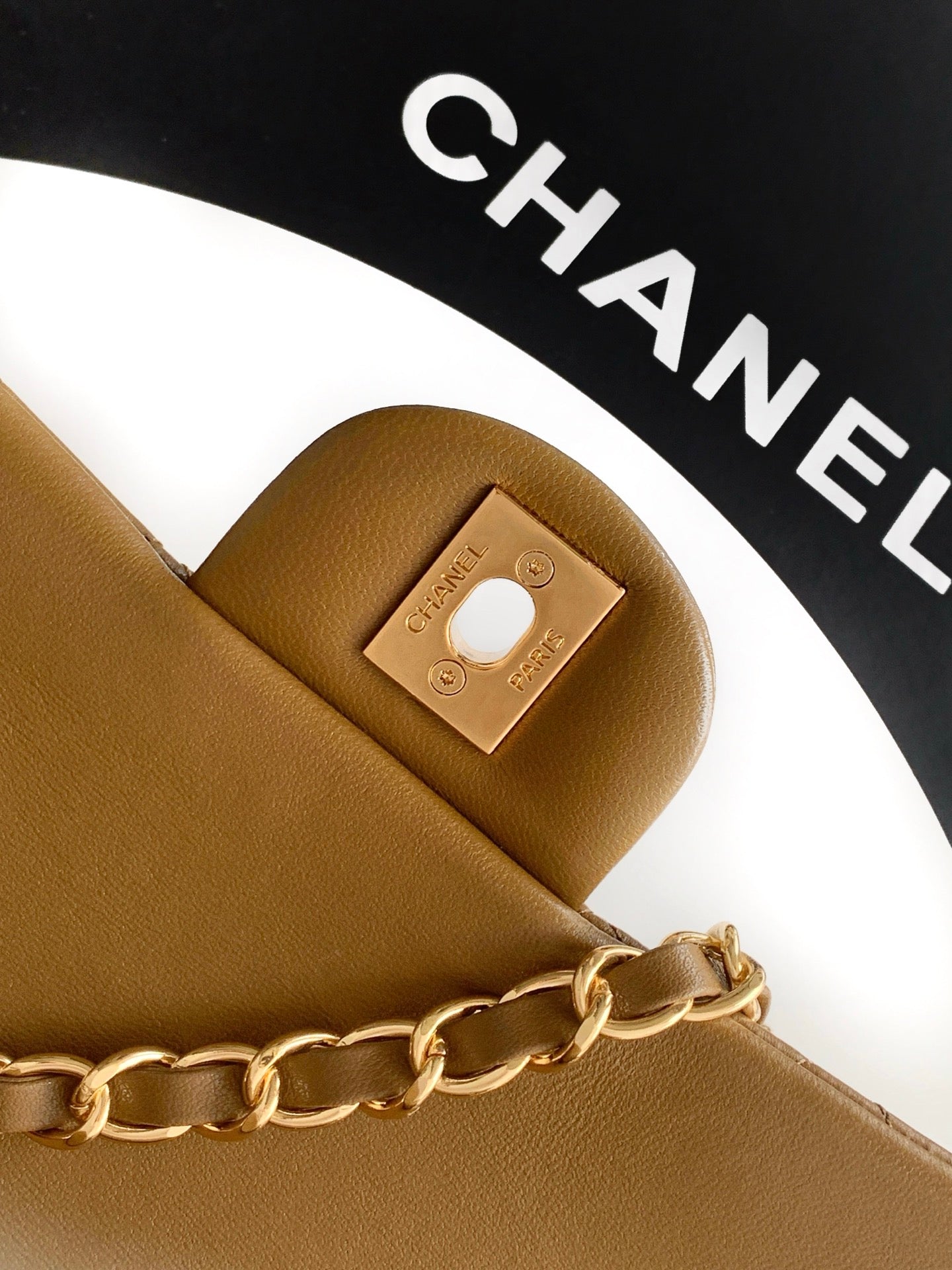 Chanel 2026 Double Flap 2.55 Bag 25.5cm Tan Quilted Lambskin