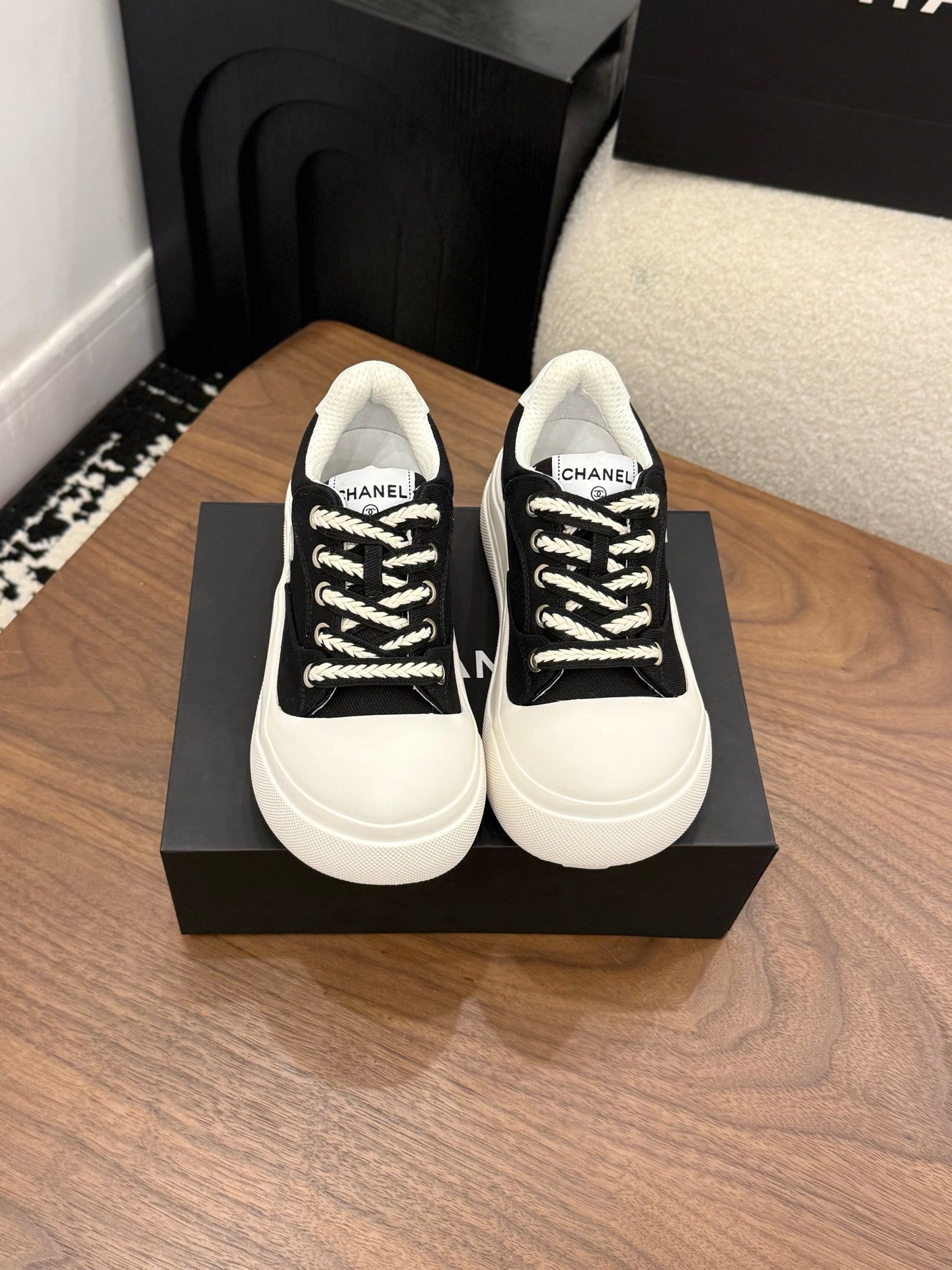 CC 26s Casual Sneaker Black White Canvas Leather 183592