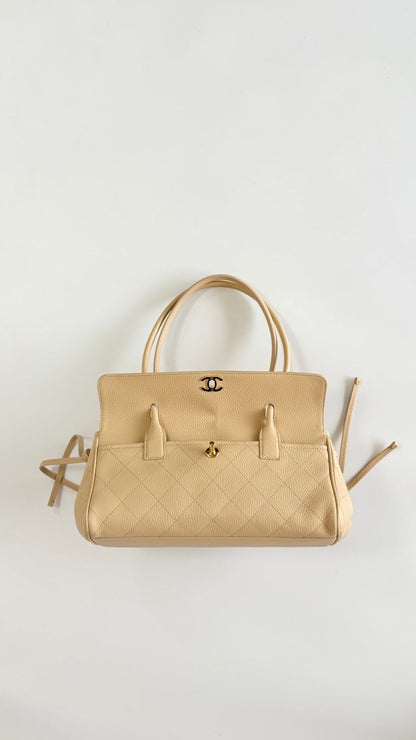 Chanel 2026 Shopping Bag 30.5cm Beige Grained Calfskin
