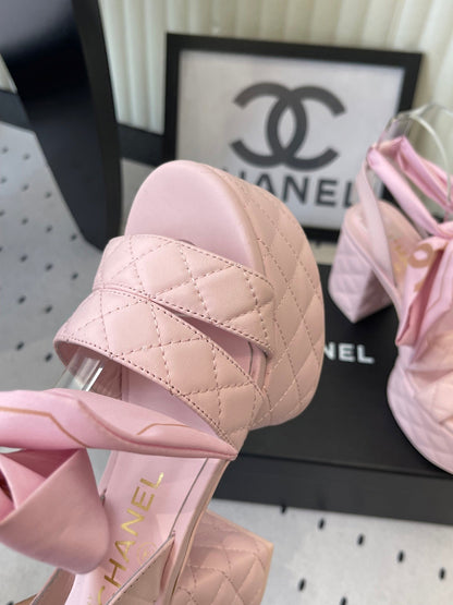CC 26s Platform Sandals 75 Pink Sheepskin 650086