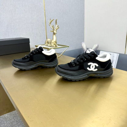 CC 2026 Casual Sneakers Black Suede Cowhide 668067