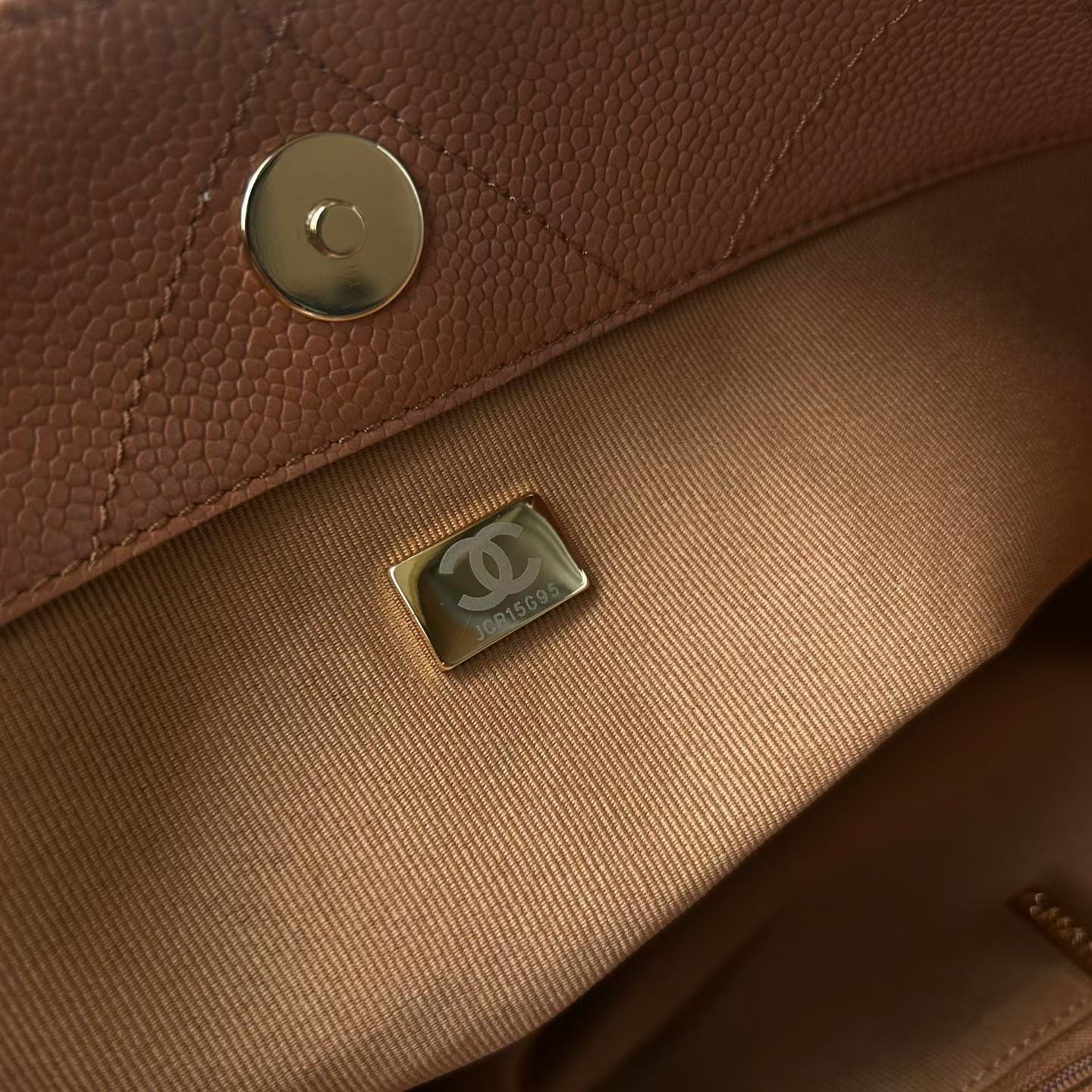 Chanel 2026 Preppy Tote Bag 30cm Brown And Black Grained Calfksin