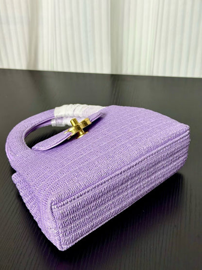 Chanel Kelly 2026 Bag 19cm Purple Woven Leather