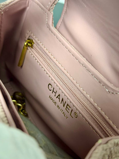 Chanel Kelly 2026 Bag 19cm Pink Woven Leather