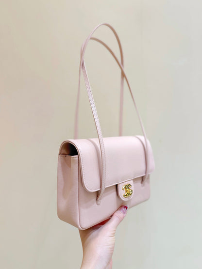 Chanel 26 Shoulder Bag 22cm Pink Caviar Leather 351910