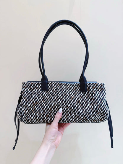 Chanel 2026 "Urban Essential" East West Bag Black Tweed Calfskin 354066