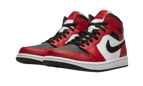 Jordan 1 Mid Chicago Black Toe 554724 Sneakers - Basketball Legend