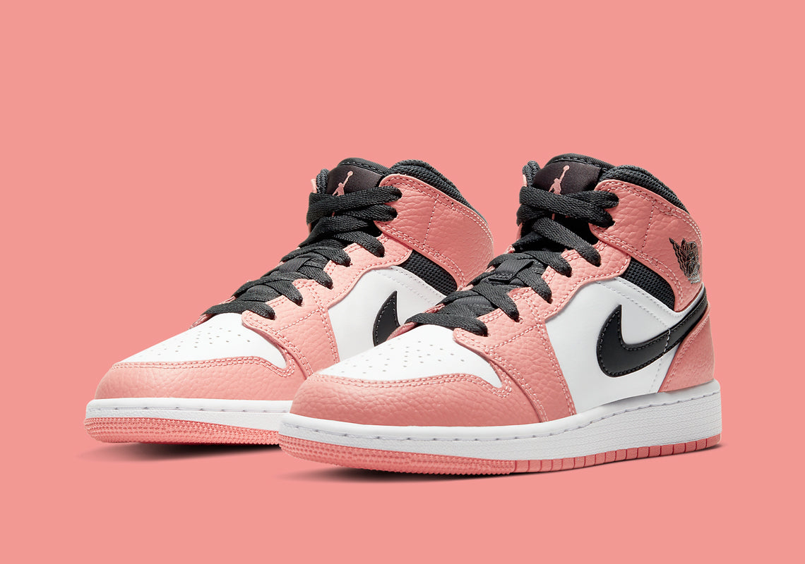 Jordan 1 Mid Pink Quartz 555112 Sneakers - Court Icon | Fan Favorite