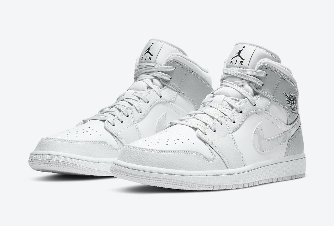 Jordan 1 MID SE GS Grey Camo Swoosh DC9035 Sneakers - Hype Release