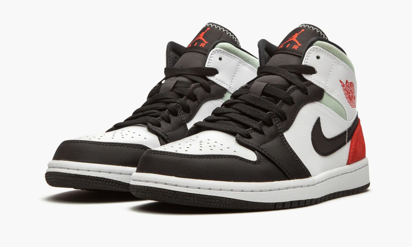 Jordan 1 Mid SE Red Grey Black Toe Sneakers - Premium Sneaker
