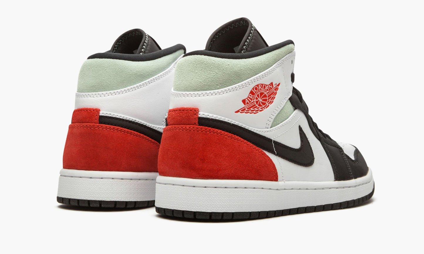 Jordan 1 Mid SE Red Grey Black Toe Sneakers - Premium Sneaker
