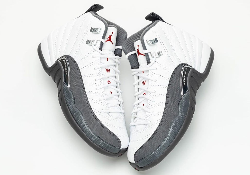 Jordan 12 Retro White Dark Grey Sneakers - Modern Classic
