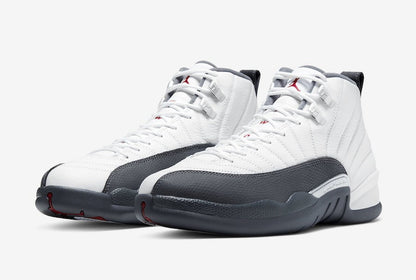 Jordan 12 Retro White Dark Grey Sneakers - Modern Classic