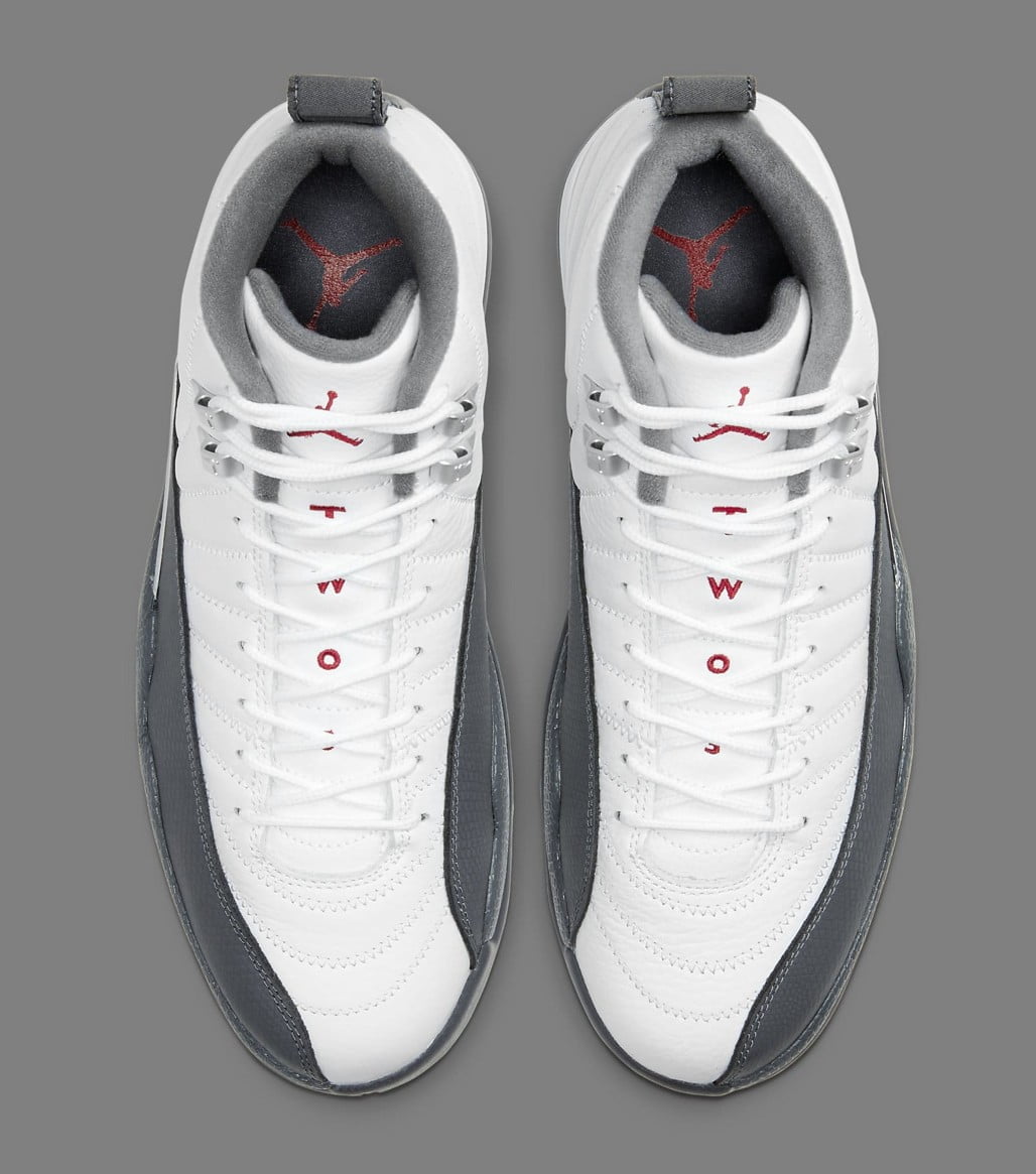 Jordan 12 Retro White Dark Grey Sneakers - Modern Classic
