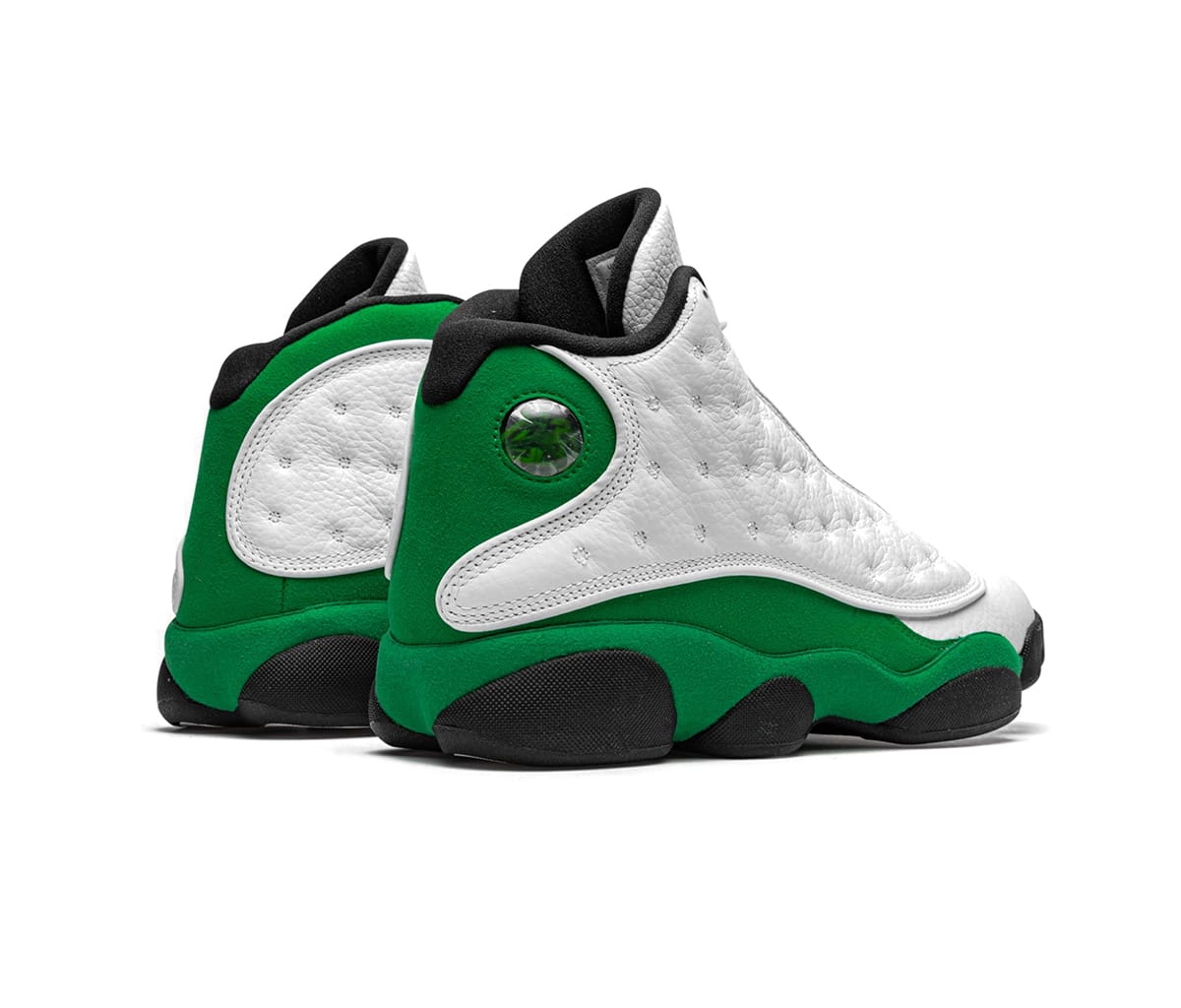 Jordan 13 Retro White Lucky Green Sneakers - Collector's Edition