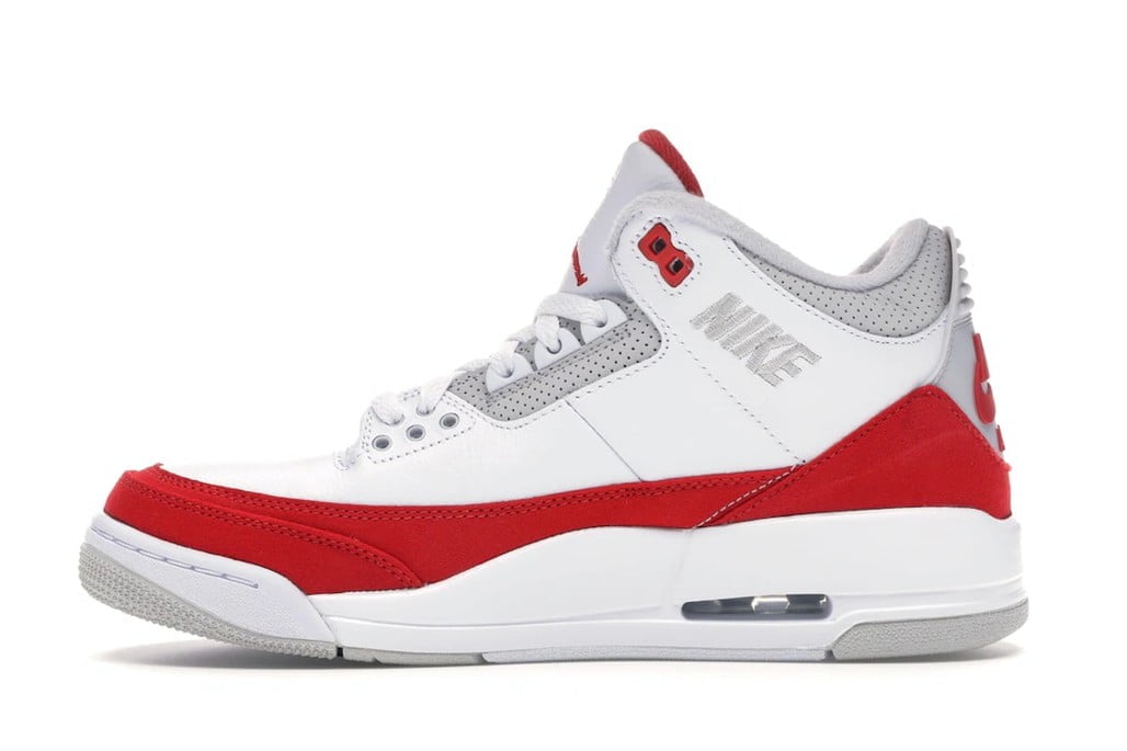 Jordan 3 Retro Tinker White University Red Sneakers - Basketball Legend