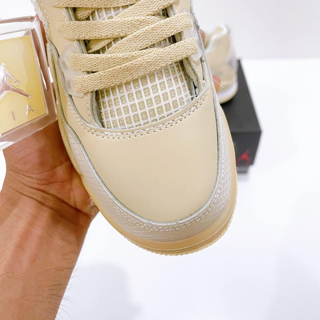 Jordan 4 Retro Off-White Sail Sneakers - Collaboration Release