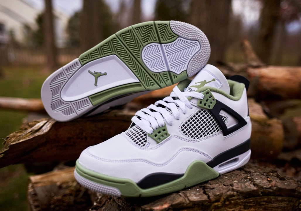 Jordan 4 Retro Seafoam Sneakers - Retro Runner | On-Feet Fire