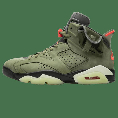 Travis Scott x Air Jordan 6 Olive GS Sneakers - Collector's Edition